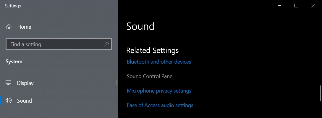 Windows 10 KB4556799: Audio issues, temporary data loss Sound-settings.jpg