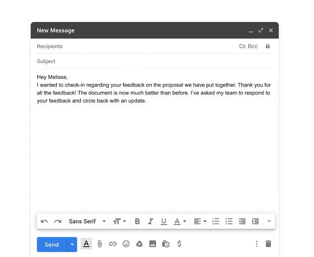 New spelling and grammar correction capabilities for Gmail in GSuite Spelling%2Band%2Bgrammar.gif