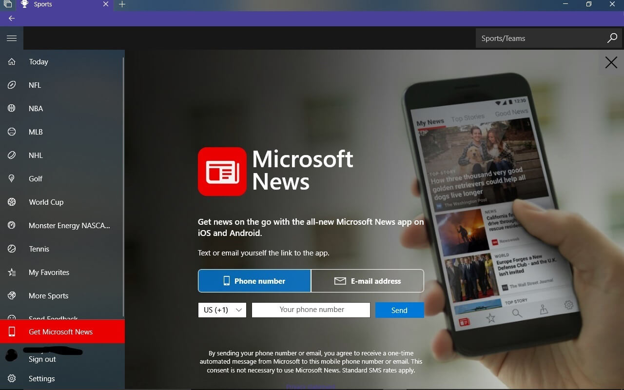Weather, Money and Sports apps on Windows 10  in Fluent Design Sports-app-for-Windows-10.jpg