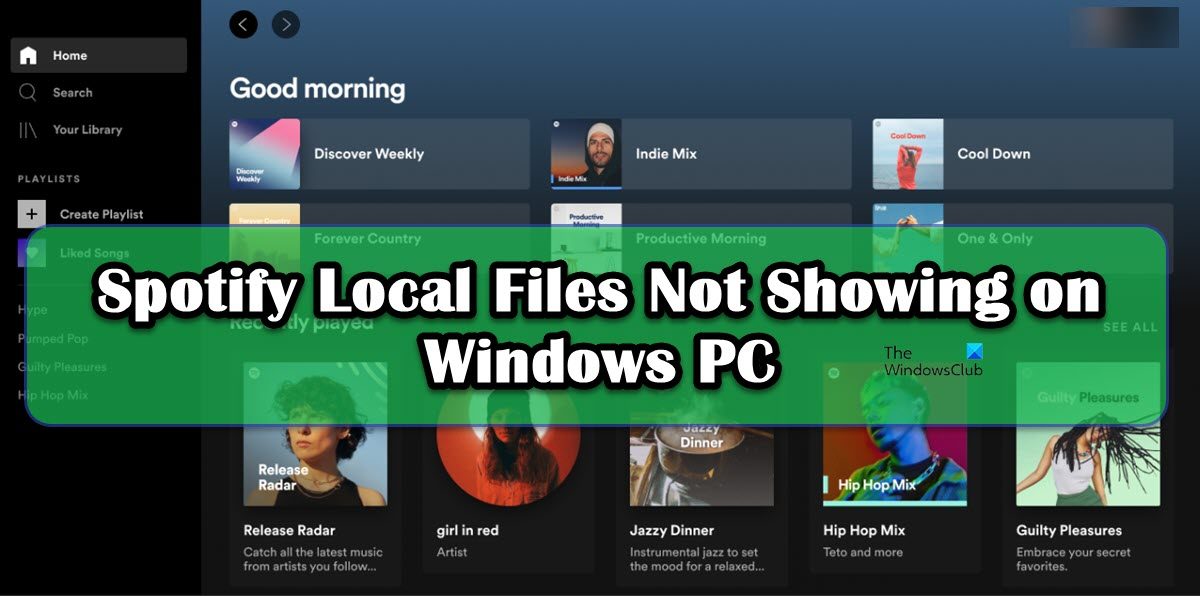 Spotify Local Files not showing on Windows PC spotify.jpg