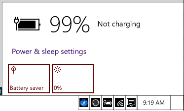 On hovering on the battery icon in the task bar to check the battery percentage, it is... sQs0K.png