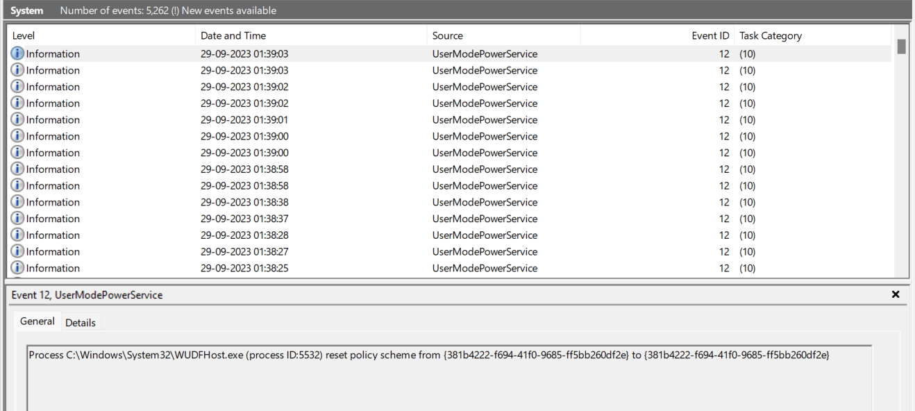 Multiple UserModePowerService Log in EventViewer for Process... ssjsJDps1mI%2bAyOVaOUx4c57RrewU24xvzaqCAVo48hjLmz%2fW7gB4PTPVA7i%2bS3XUg0PDiKoha5Xm7n5Kv96sBM%3d.png