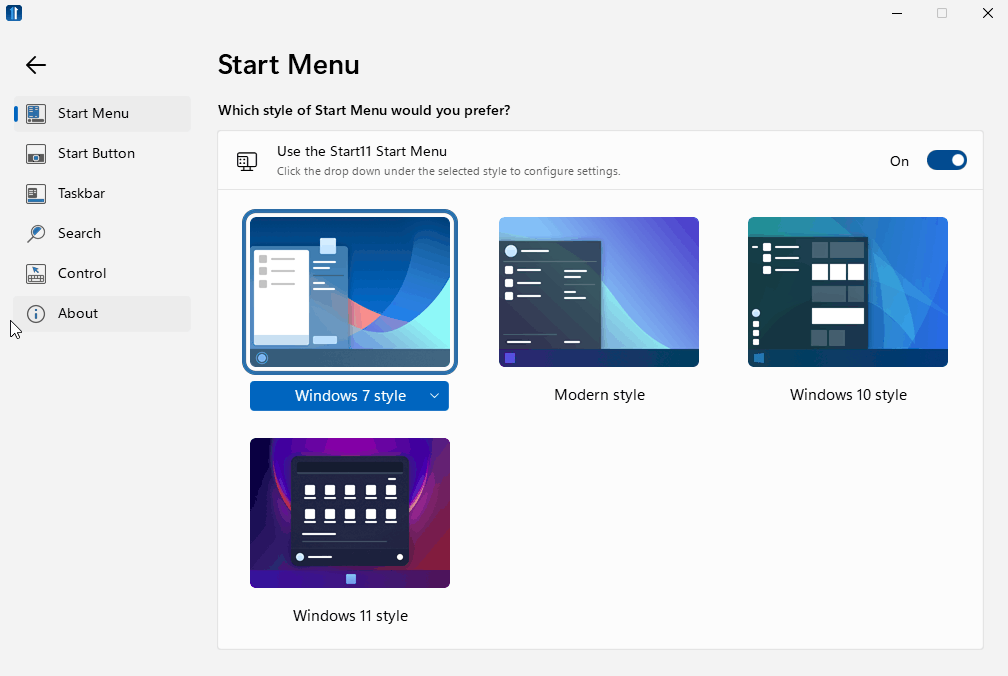 Align the Windows 11 Taskbar to the top with Stardock's Start11 start-11-start-menus-for-windows-11.png
