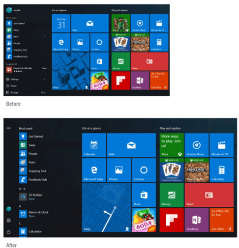 Latest Windows 10 Insider build features the redesigned Start menu start-menu-1-1.png