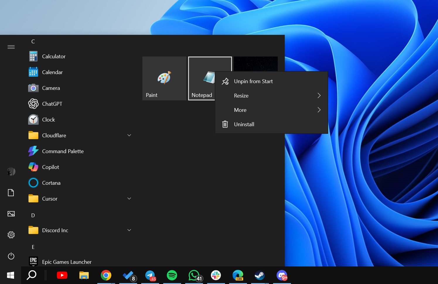 Windows 10 removes Start menu jump lists (file list) for tiles in April 2025 Update Start-menu-live-tile-right-click-recent-removed.jpg
