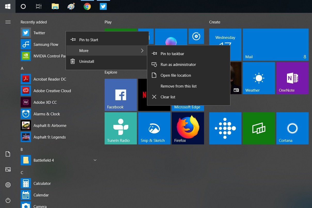 You can now use Chrome to install Progressive Web Apps on Windows 10 Start-menu-with-PWA.jpg