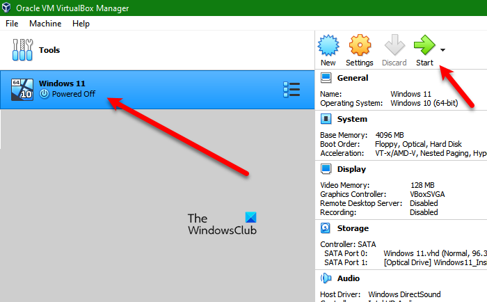 How to Install Windows 11 on Oracle VM VirtualBox start-VM-1.png