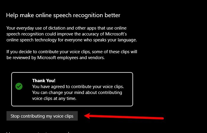 How to stop Microsoft from tracking you on Windows 10 computer stop-contributing-my-voice-clips-1.jpg