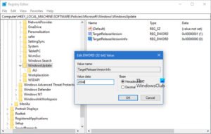 Stop Windows 10 from upgrading to next version and Set the target Feature Update version Stop-Windows-10-from-upgrading-to-next-version-300x191.jpg