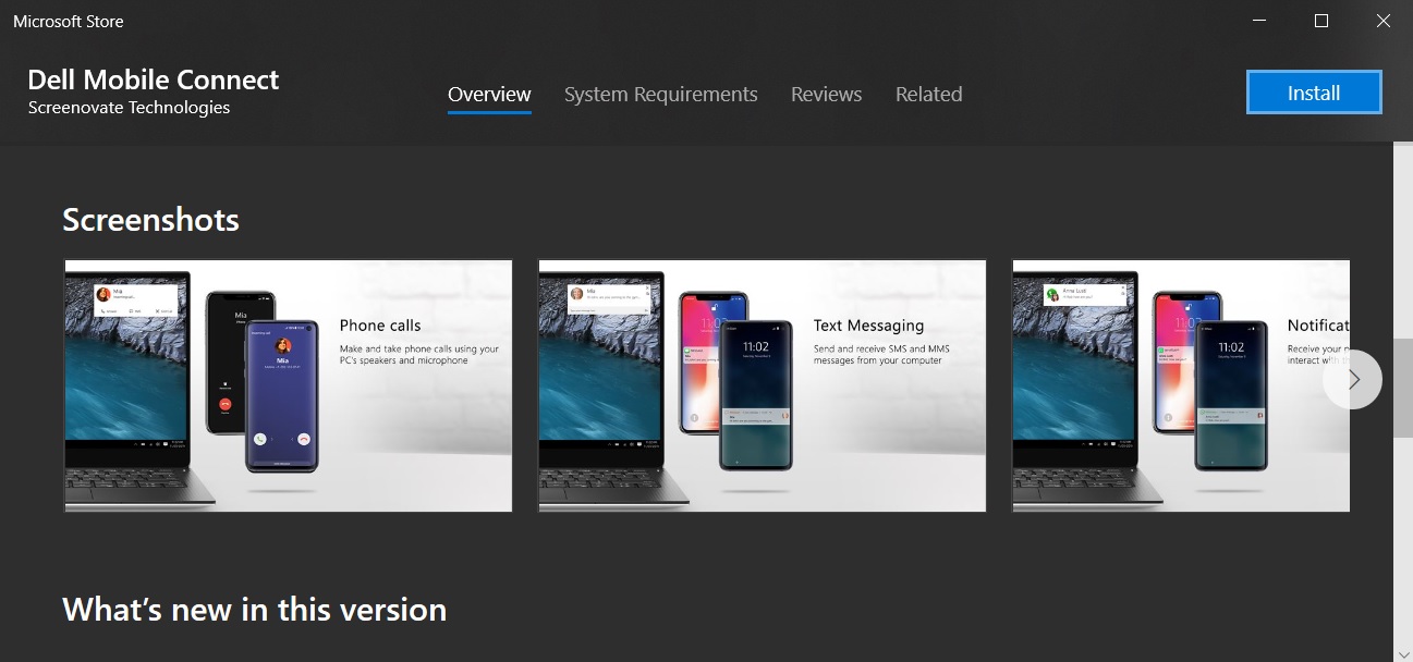 You can run Dell Mobile Connect on any Windows 10 PC Store-Dell-Mobile-Connect.jpg