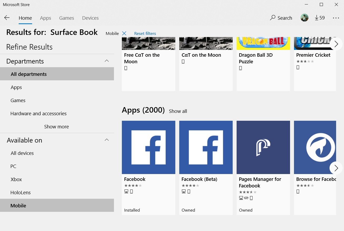 Microsoft Store for Windows 10 updated with better search filtering options Store-with-search-options.jpg