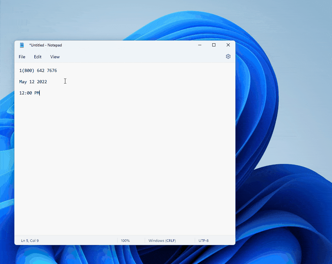 We take a closer look at Suggested Actions in Windows 11, and show you how to disable it Suggested-Actions-calendar-demo.gif