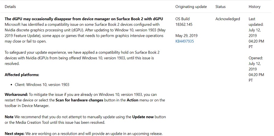 Microsoft acknowledges dGPU issue in Windows 10 version 1903 Surface-Book-2-upgrade-block.jpg