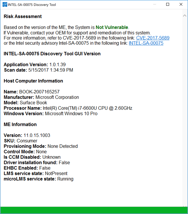 Ethernet not working. Then when i looked, Intel AMT Sol COM3 has a code 10a device which... Surface-Book-INTEL-SA-00075-Results.png