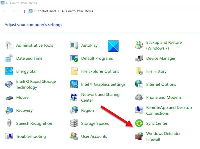 How to make Network files Always Available Offline on Windows 10 sync-center.png