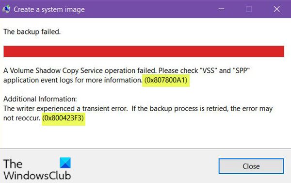 Fix System Image Backup error 0x807800A1, 0x800423F3 on Windows 10 System-Image-Backup-error-0x807800A1-0x800423F3.jpg