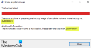 System Image Backup fails with error codes 0x807800C5 and 0x8078004F System-Image-Backup-error-codes-0x80070002-0x807800C5-0x80780081-0x8078004F-300x159.png