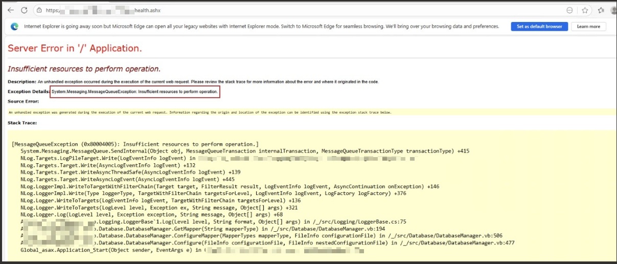 Microsoft admits Windows 10’s extended updates are causing issues, MSMQ won’t work System.Messaging.MessageQueueException-Insufficient-resources-to-perform-operation.jpg