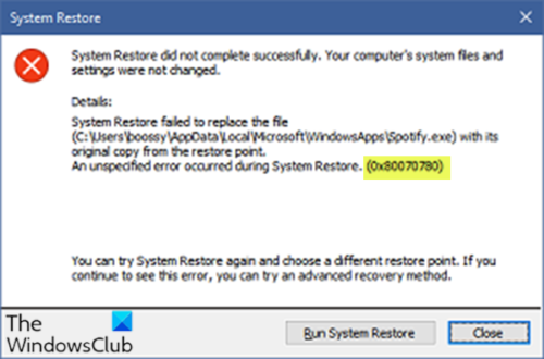 System Restore failed to replace the file, Error Code 0x80070780 System-Restore-error-0x80070780-1-500x330.png
