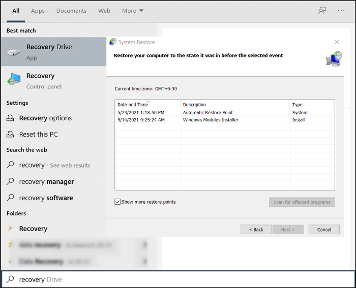 File does not have a program associated with it for performing this action – Recycle bin error System-Restore-Windows.png