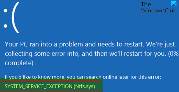 Fix Ntfs.sys Failed BSOD Error on Windows 10 SYSTEM_SERVICE_EXCEPTION-Ntfs.sys-Blue-Screen.png
