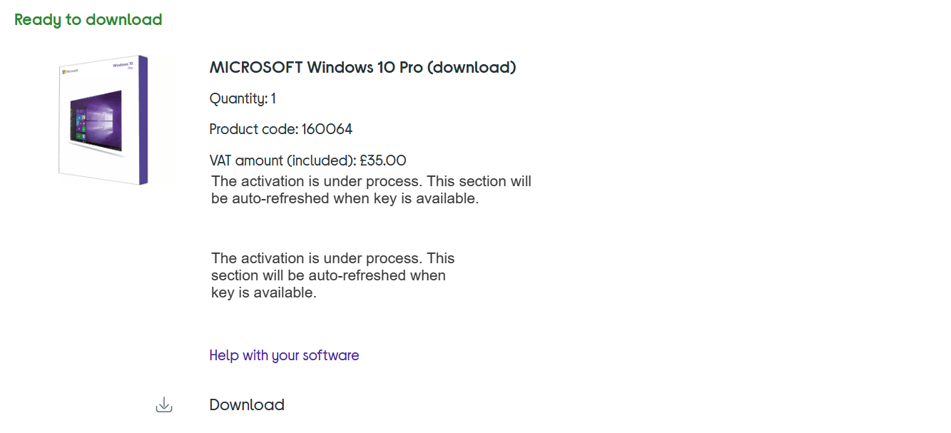 I have purchased a Windows 11 Pro License from Curry's and it has arrived and does not work. T3CE0%2fiQcOFwj4HtkpH52WhPrTYHEWAj7wFwRVc7b%2fMfdr%2fKfaE9jtcTNxLQXoQiEhfNazZHlO7mkFYSccE%2bA%3d.png