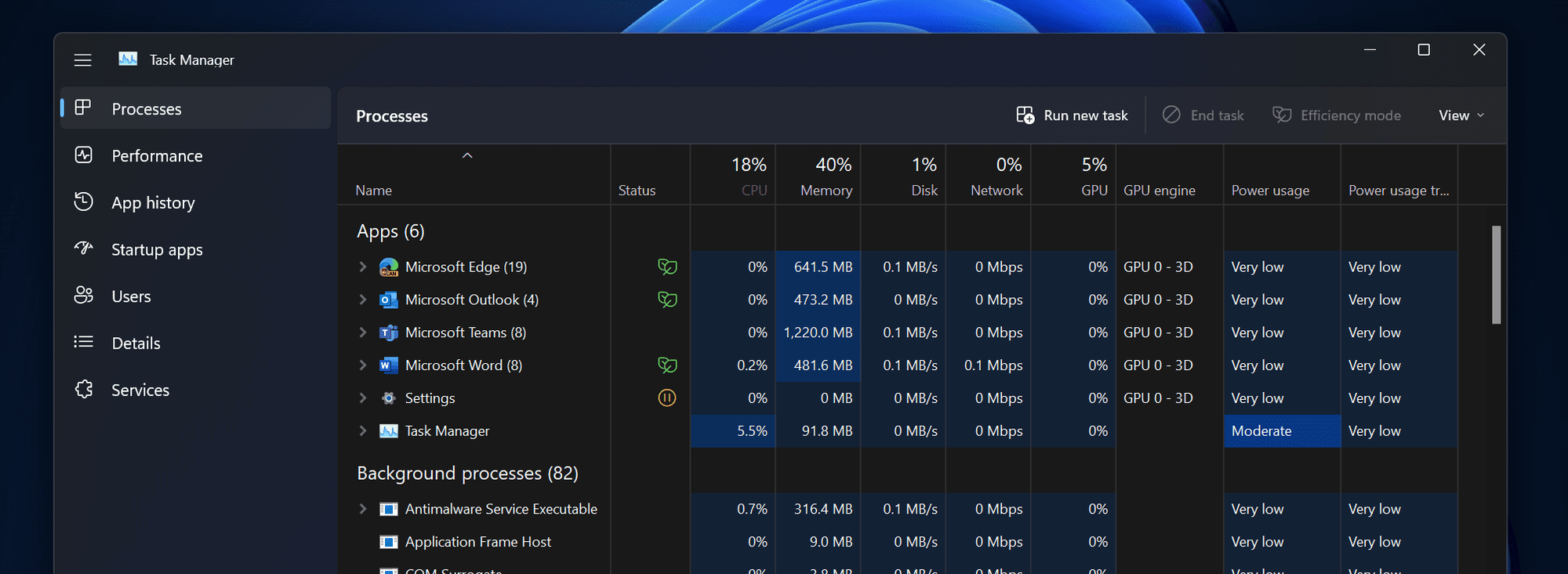 Microsoft is giving Windows 11 admins more control in latest Insider update task-man-colors.png