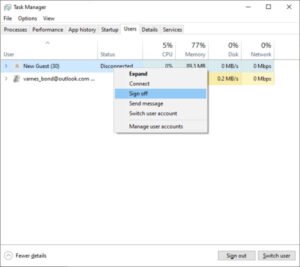How to Sign out other users in Windows 10 Task-Manager-Sign-off-300x267.jpg
