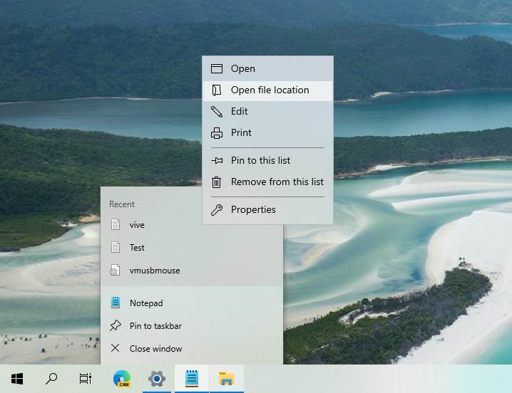 Microsoft wants to make changes to Windows 10 taskbar menu Taskbar-jump-list.jpg