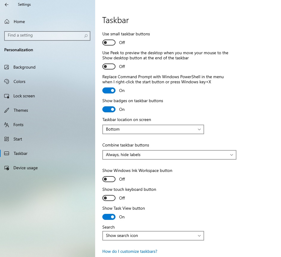 Microsoft wants to make changes to Windows 10 taskbar menu Taskbar-settings.jpg