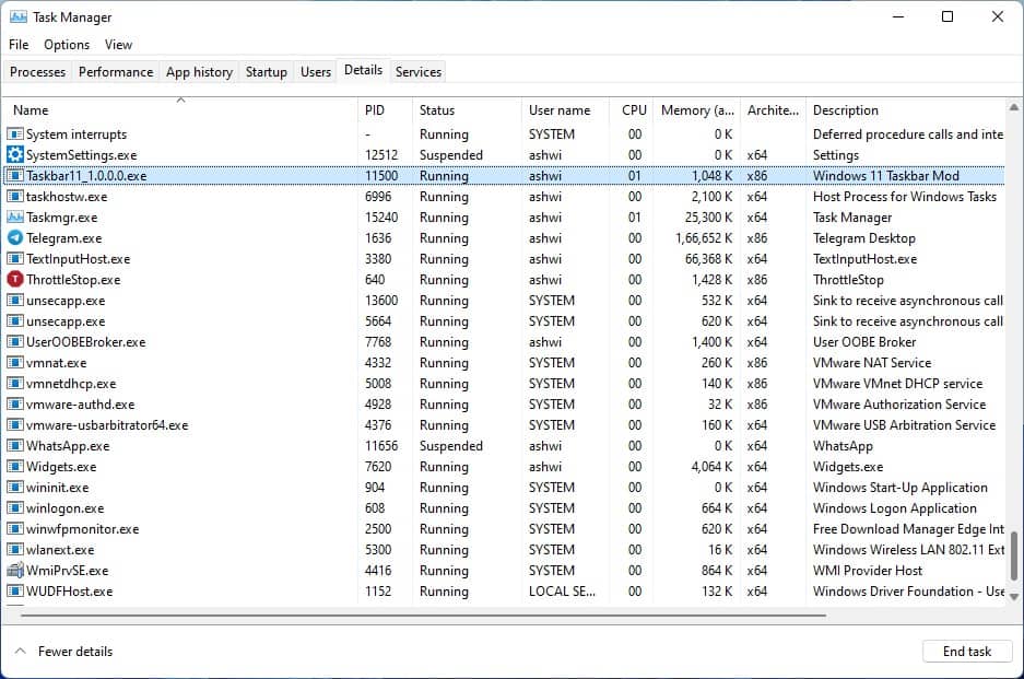 TaskbarXI turns the Windows 11 Taskbar to a dock TaskbarXI-Windows-11-Task-Manager.jpg