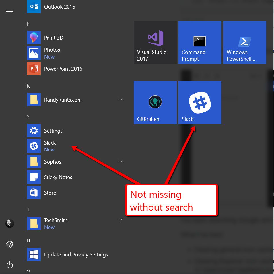 [Solved] There are no icons of Microsoft Store and apps installed from it in Windows search tDyrM.png