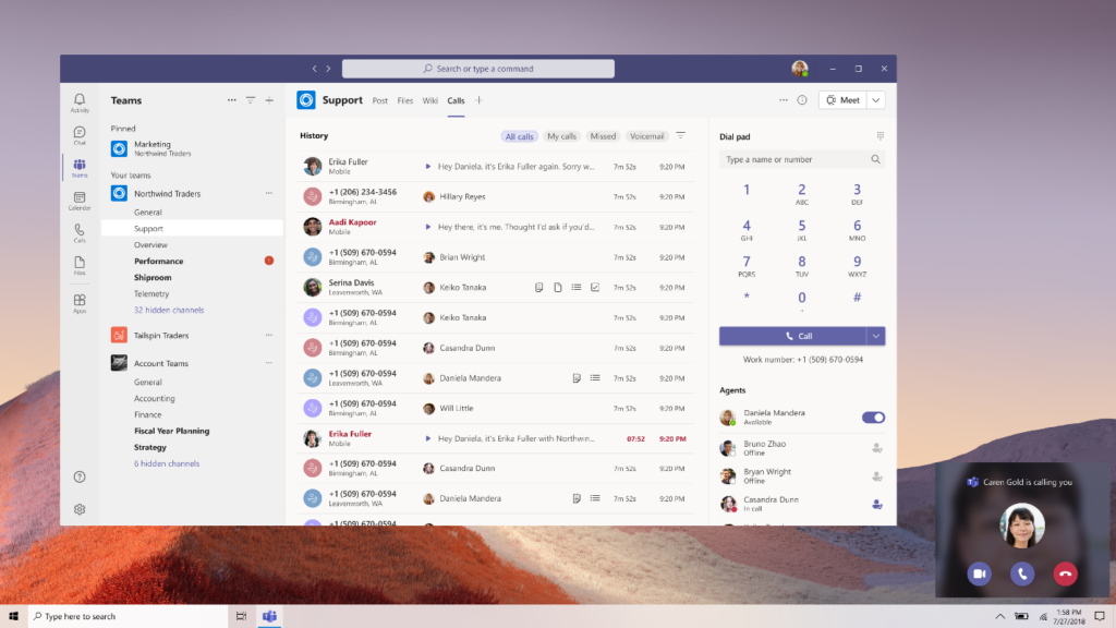 New Microsoft Teams Calling features Teams-2-1024x576.png