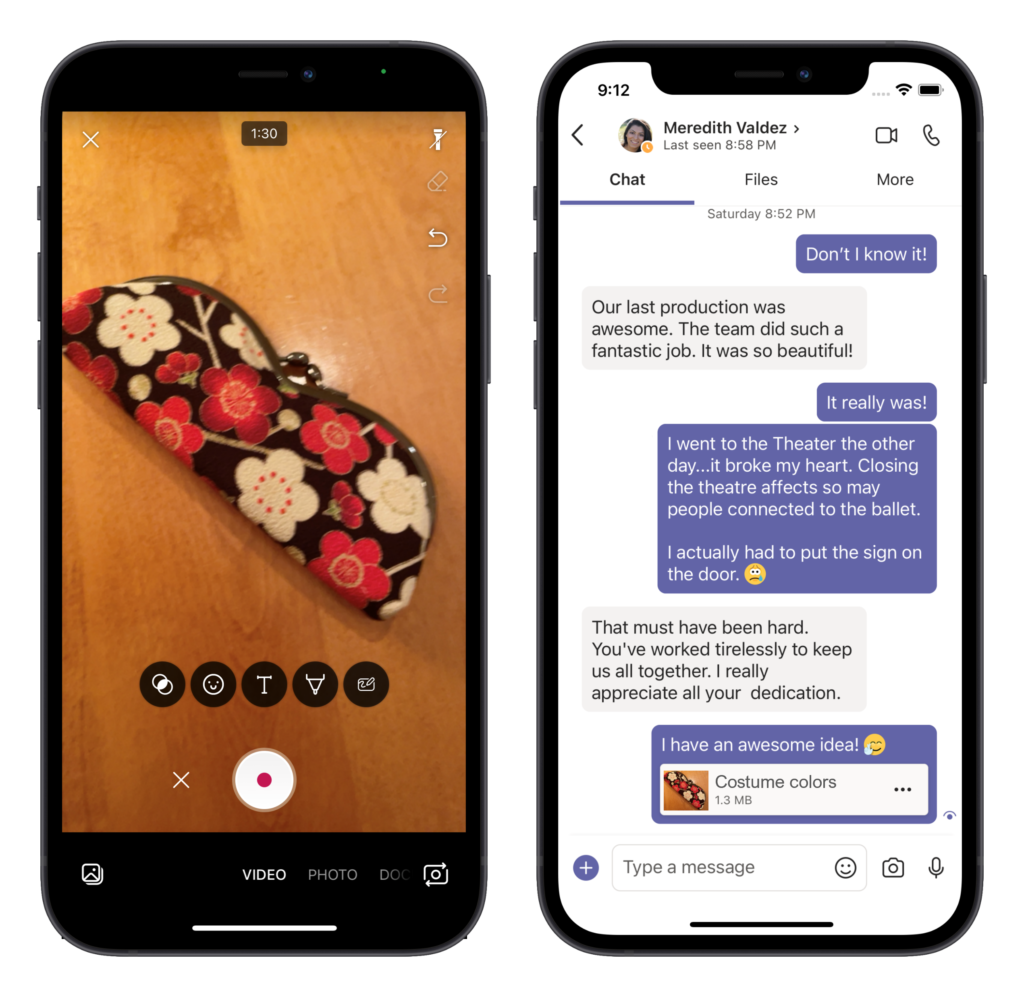 Microsoft announces new features for Microsoft 365 mobile apps Teams-video-capture-chat-still-1024x997.png