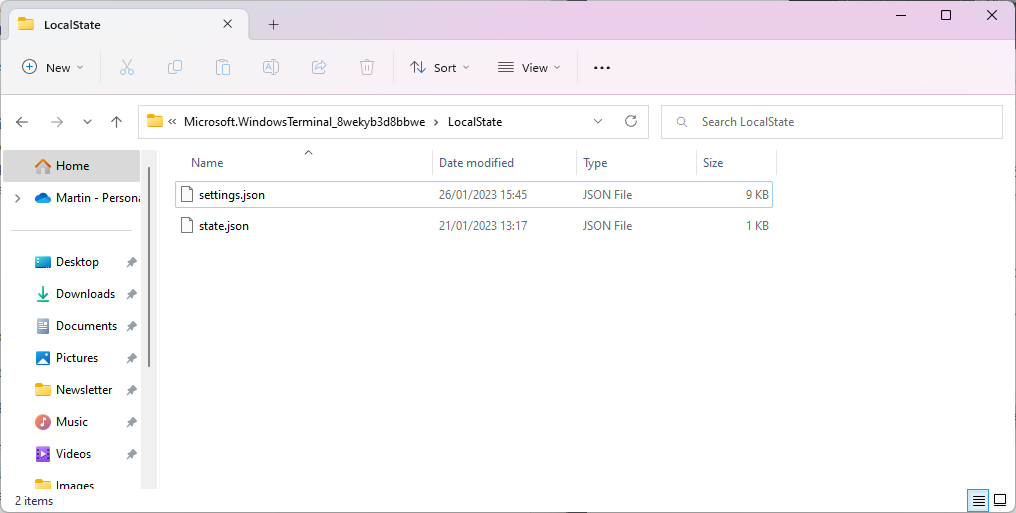 How to fix a Windows Terminal startup issue terminal-settings-file.png