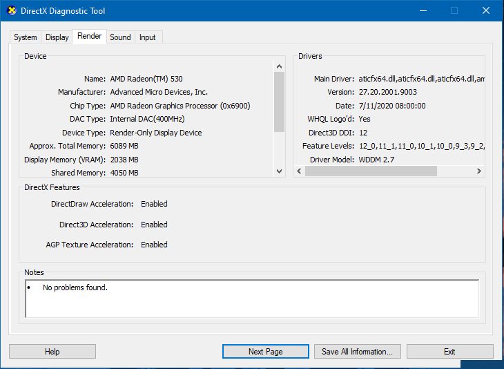 Windows Updates KB4562899 and KB4568831 Broke my DirectX? th3y1rwmhde51.png