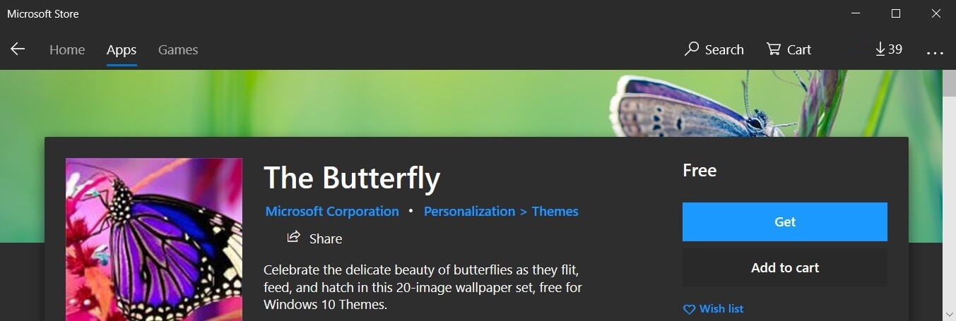 Microsoft publishes four fresh Windows 10 wallpaper packs in the store The-Butterfly-wallpaper.jpg