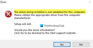 Fix The driver being installed is not validated for this computer error on Windows 10 The-driver-being-installed-is-not-validated-for-this-computer-300x156.png