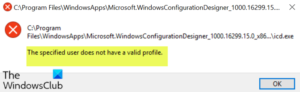 Fix The specified user does not have a valid profile error on Windows 10 The-specified-user-does-not-have-a-valid-profile-1-300x92.png