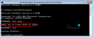 Fix There are no fixed disks to show Diskpart error There-are-no-fixed-disks-to-show-300x121.png