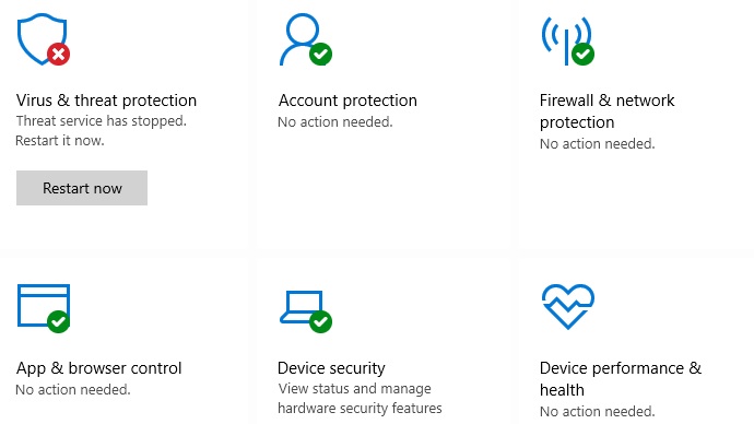 Windows 10’s Defender fails with threat service has stopped error Thread-service-has-stopped.jpg