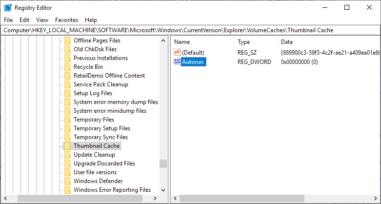 How to block the automatic cleaning of Windows 10's Thumbnail Cache thumbnail-cache-autorun-delete.png