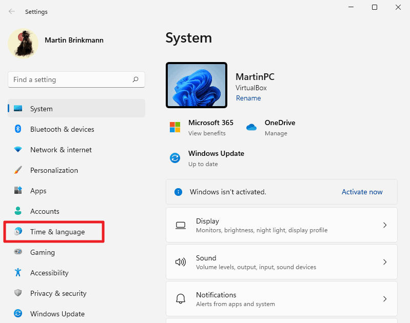 How to change the Windows 11 display language time-and-language.png