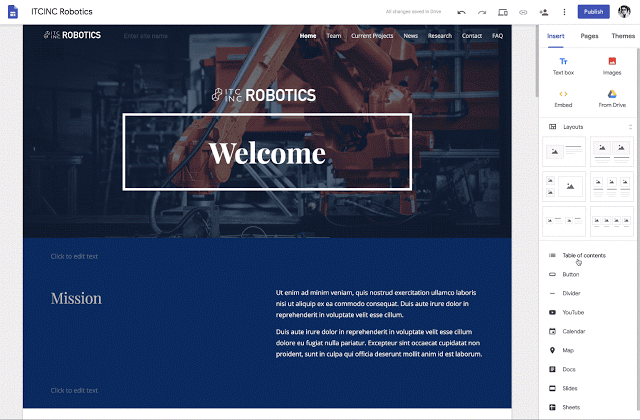 Editors Can Now Insert a Table of Contents in Google Sites for G Suite toc.gif