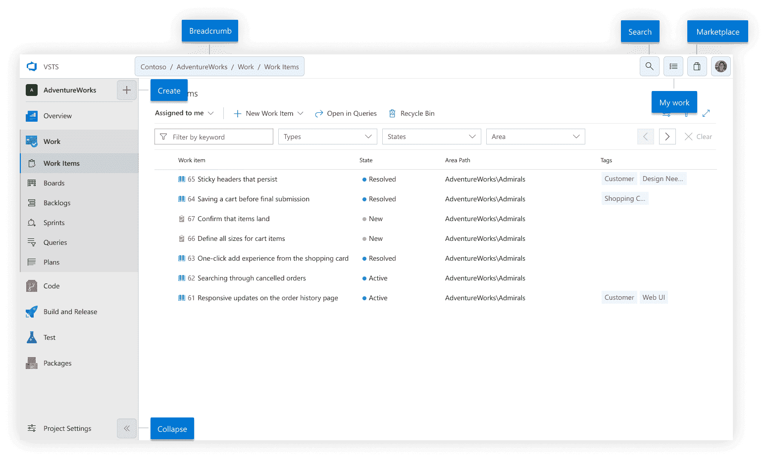 New Fluent Design Navigation for Visual Studio Team Services tooltipslatest.png