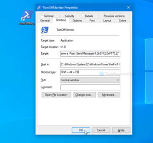 How to turn off Monitor using a keyboard shortcut on Windows 10 turn-off-monitor-using-a-shortcut-on-Windows-10-2-300x280.png