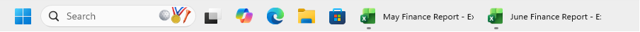 Sorry Microsoft, Windows 10 taskbar is still better than Windows 11, and here’s why Two-instances-of-Excel-open-with-App-label-shown.png