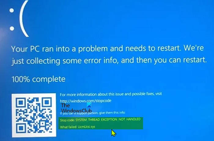 Fix UcmUcsi.sys failed Blue Screen error on Windows 11/10 UcmUcsi.sys-failed-Blue-Screen-error.png