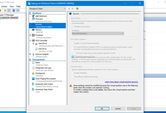 security-settings-are-grayed-out-in-hyper-v-unable-to-change-security