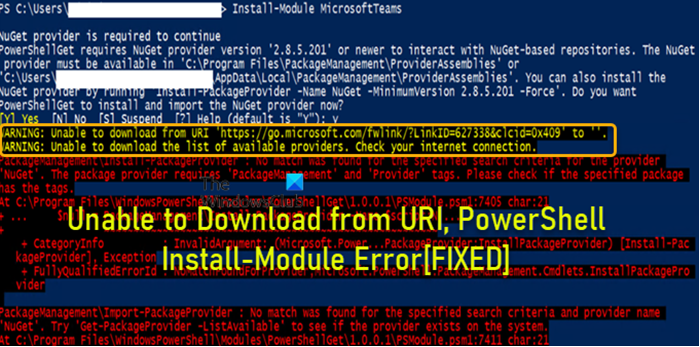 Unable to Download from URI, PowerShell Install-Module Error Unable-to-Download-from-URI-PowerShell-Install-Module-Error.png
